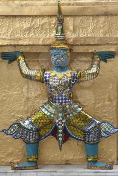 Royalty Free Photo of a Colourful Thai Statue