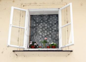 Royalty Free Photo of an Opened Window in Prague