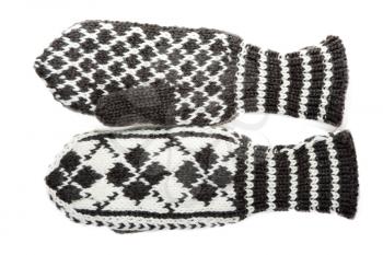 Royalty Free Photo of a Pair of Knitted Mittens