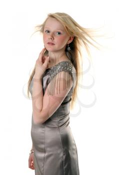 Royalty Free Photo of a Dressed Up Young Girl