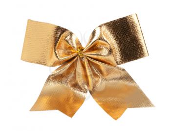 Royalty Free Photo of a Gold Bow