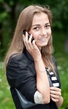 Royalty Free Photo of a Girl on a Cellphone