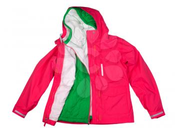 Dual sports jacket, pink and green