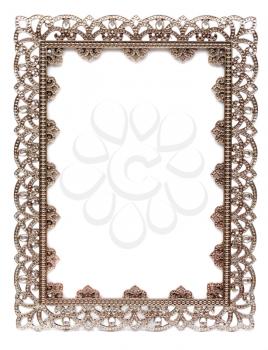 Metal frame with empty space for design.