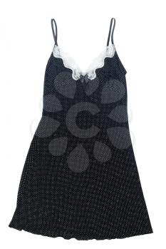 Black negligee with dots. Isolate on white.