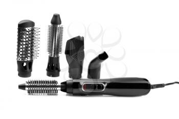 Hairdryer styler brush for hair drying and styling