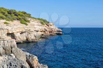 Landscape, rocks on the beach, Majorca, Spain
