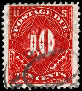 Royalty Free Photo of a USA 10 Stamp, Circa 1914