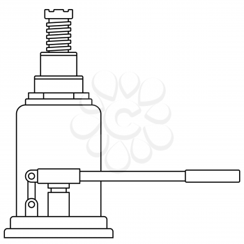 Illustration of the contour hydraulic lifting jack