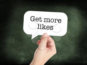 Get more likes written on a speechbubble