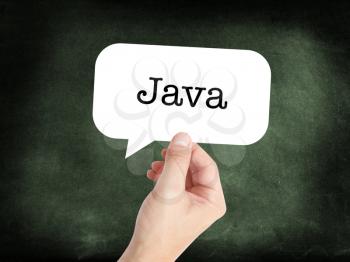Java written on a speechbubble