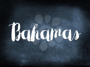 Bahamas written on a blackboard