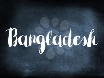 Bangladesh written on a blackboard