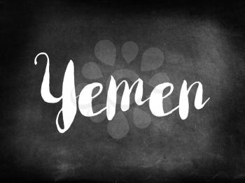Yemen written on blackboard