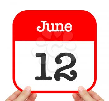 June 12 written on a calendar