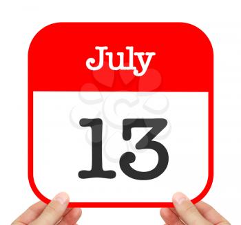 July 13 written on a calendar
