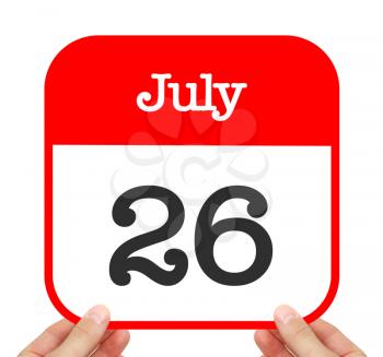 July 26 written on a calendar