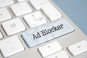Ad Blocker written on a keyboard