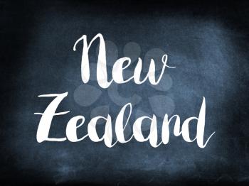 New Zealand written on a blackboard
