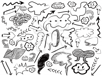 Royalty Free Clipart Image of Speech Bubbles