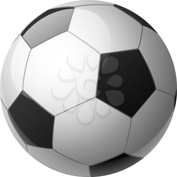 Royalty Free Clipart Image of a 3D Soccer Ball