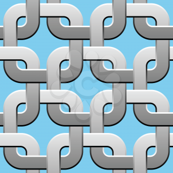 Royalty Free Clipart Image of a Metal Linked Background