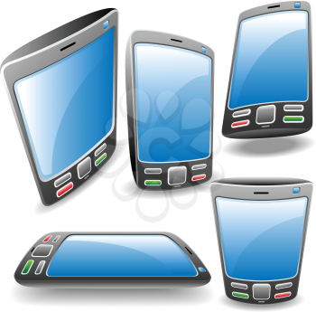 Royalty Free Clipart Image of a Cellphones