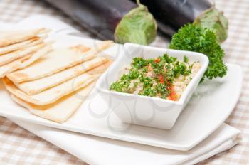 fresh traditional moutabal baba ghanoush eggplant dip