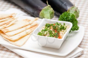 Royalty Free Photo of Moutabal Baba Ghanoush Eggplant Dip