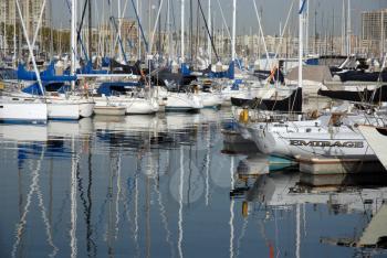 Royalty Free Photo of a Busy Marina