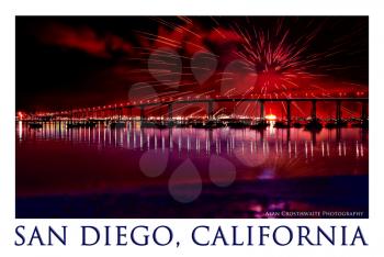 Royalty Free Photo of Fireworks in San Diego