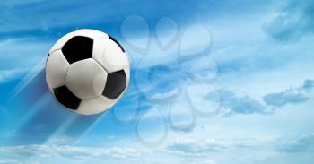 abstract football ar soccer backgrounds against blue skies