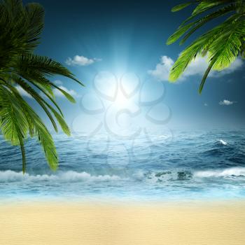 On the ocean. Abstract natural backgrounds for your design