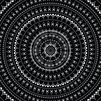 Vector vintage background Mandala. Indian decorative pattern.