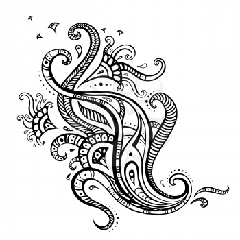 Paisley background. Hand Drawn ornament. Vector illustration