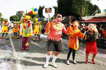 Royalty Free Photo of People in a Carnival Parade