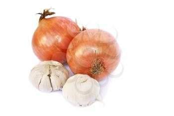 Royalty Free Photo of Onions and Garlic