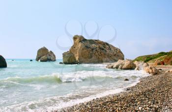 Royalty Free Photo of Petra tou Romiou in Paphos, Cyprus