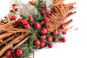 Christmas decoration isolated on white background.