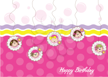 Royalty Free Clipart Image of a Happy Birthday Greeting
