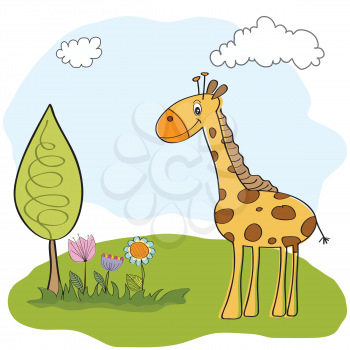  giraffe card