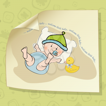 babyboy shower card, illustration in vector format