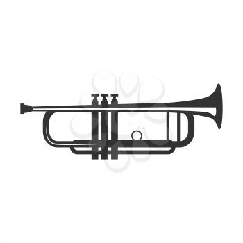 Vector trumpet isolated on a white background