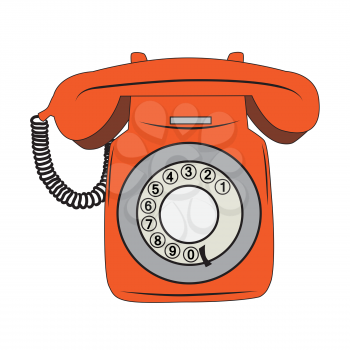 retro phone, illustration in vector format