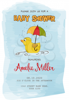 Lovely baby shower card, vector format
