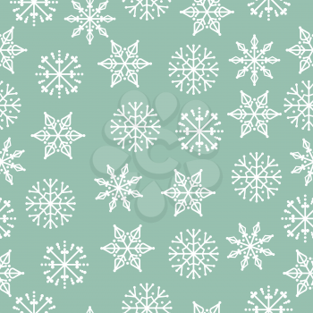 Christmas seamless pattern. Christmas background. Christmas wrapping paper. Flat design. Vector