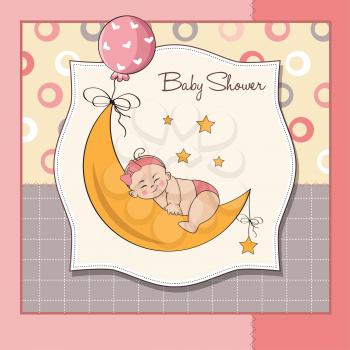  baby girl shower card
