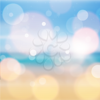 Amazing blue and yellow bokeh abstract background. Vector format