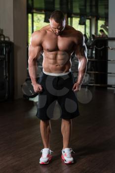 Bodybuilder Posing - Handsome Power Athletic Guy Male - Fitness Muscular Body