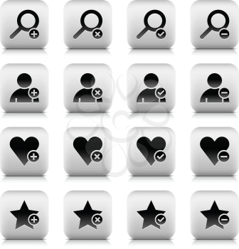 Royalty Free Clipart Image of a Set of Web Icons